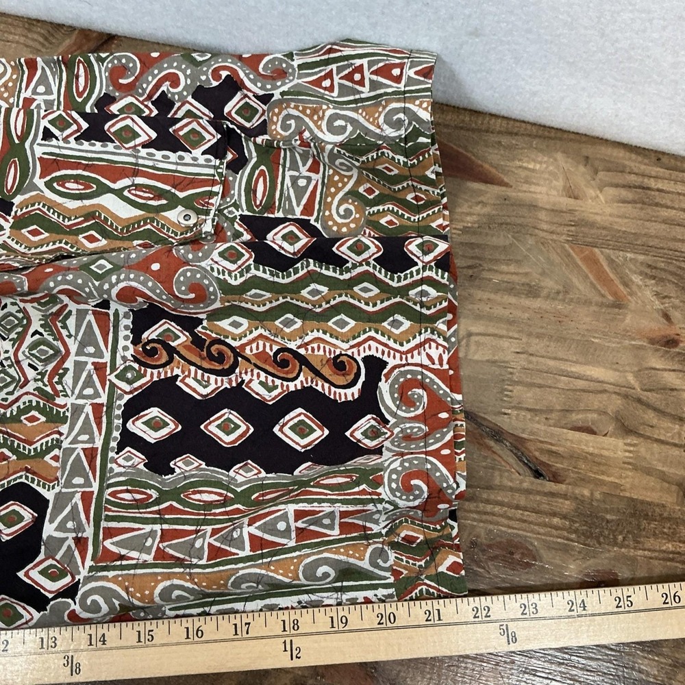 Vintage Circle T Marilyn Lenox Tribal‎ Print Wide Leg Cotton Pants - Picture 9 of 12